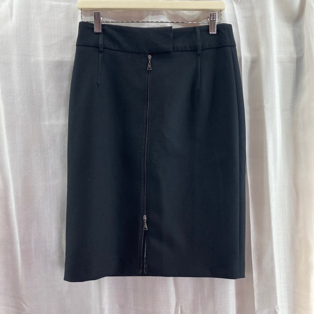 Zara Woman Black Pencil Skirt Full Length Zipper Stretch Career
